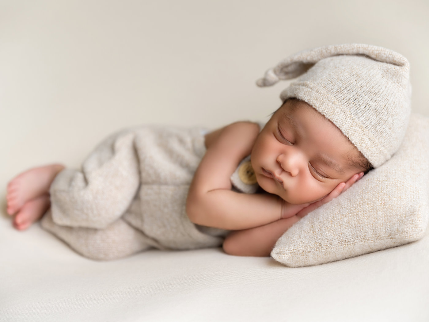 Newborn baby photographed at Beautiful Gem Photography studio in Pickering, Ontario